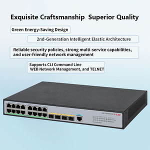 สวิตช์อีเธอร์เน็ตแบบจัดการได้ H3C S5016PV5-EI รุ่นใหม่ ขายดี 20 พอร์ต กิกะบิต รองรับ SNMP VLAN ความเร็ว 336Gbps ความจุ 84Mpps - Product Image 2