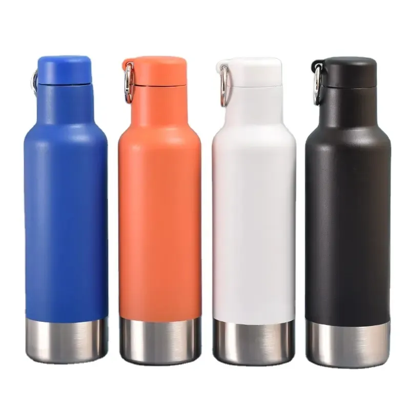Portable 500ml Outdoor Stainless Steel Drinking Cup Holder Frosted Insulated Vacuum Flask Water Bottle Gym