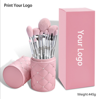 Ensemble de pinceaux de maquillage professionnels de luxe, personnalisables, doux et délicats, avec logo personnalisé, vente en gros, marque privée