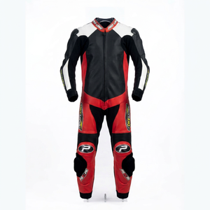 Traje de Carreras Profesional para Hombre, 1 Pieza, Cuero Genuino de Vaca/Canguro, Hecho a Medida con Mono/Traje con Protección de Codo Nivel 2 CE - Product Image 1