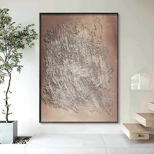 Arte Decorativo de Pintura al Óleo Minimalista de Lujo en Tono Neutro, Decoración de Interiores para el Hogar, Arte Mural Texturizado 3D Hecho a Mano - Product Image 3