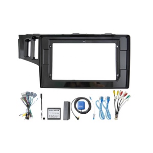 Cadre de voiture en plastique Meihua pour Honda Fit <span class=keywords><strong>Jazz</strong></span> 2013-2015, lecteur GPS avec faisceau de câblage - Product Image 1
