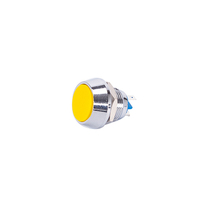 Interrupteur à bouton-poussoir rond miniature en acier inoxydable de 12 mm IP54 220V