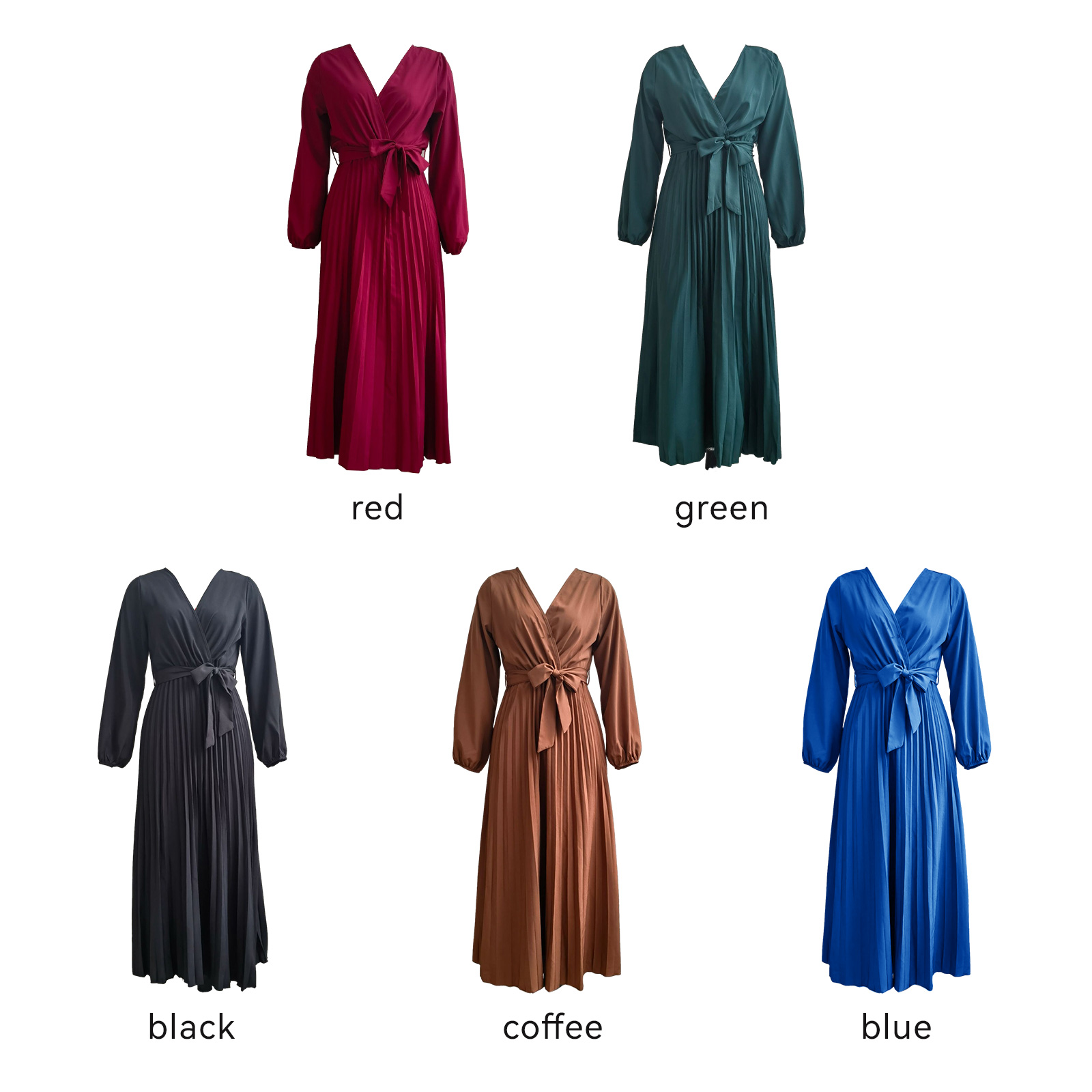 Широкое плиссированное платье в европейском и американском стиле