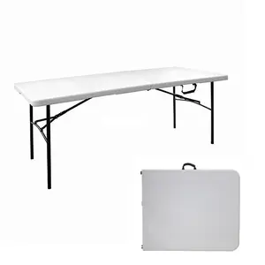 Tavolo da esterno pieghevole da campeggio in plastica bianca da esterno in Abs bianco promozionale da 6 piedi