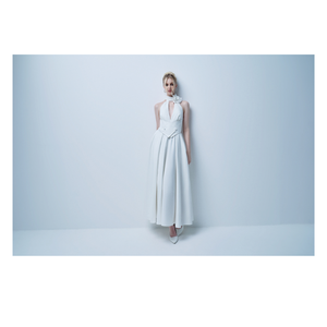 ชุดเดรสทางการสำหรับผู้หญิงชุดเดรสสีเทาสโตนนิงตันผ้าคุณภาพดีสำหรับฤดูร้อนขายส่ง - Product Image 4