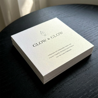 Carte de remerciement minimaliste nacrée avec insert imprimé personnalisé pour boîte cadeau et emballage de boutique pour petites entreprises