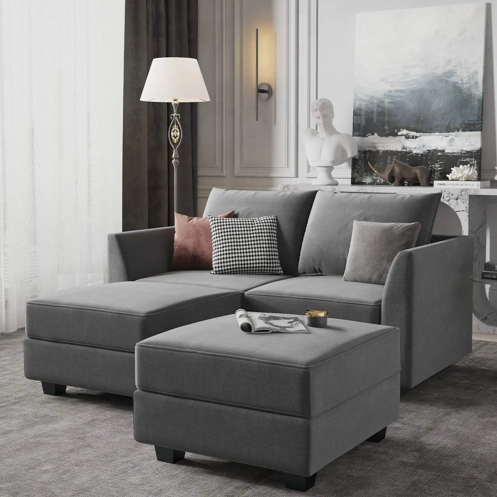 CY-sofá profesional para sala de estar, muebles cómodos y profundos, diseño de sofá para sala de estar
