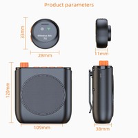 Amplificateur de voix portable avec microphone Lavalier Mini haut-parleur mégaphone sans fil pour enseignants, guides touristiques, entraîneurs