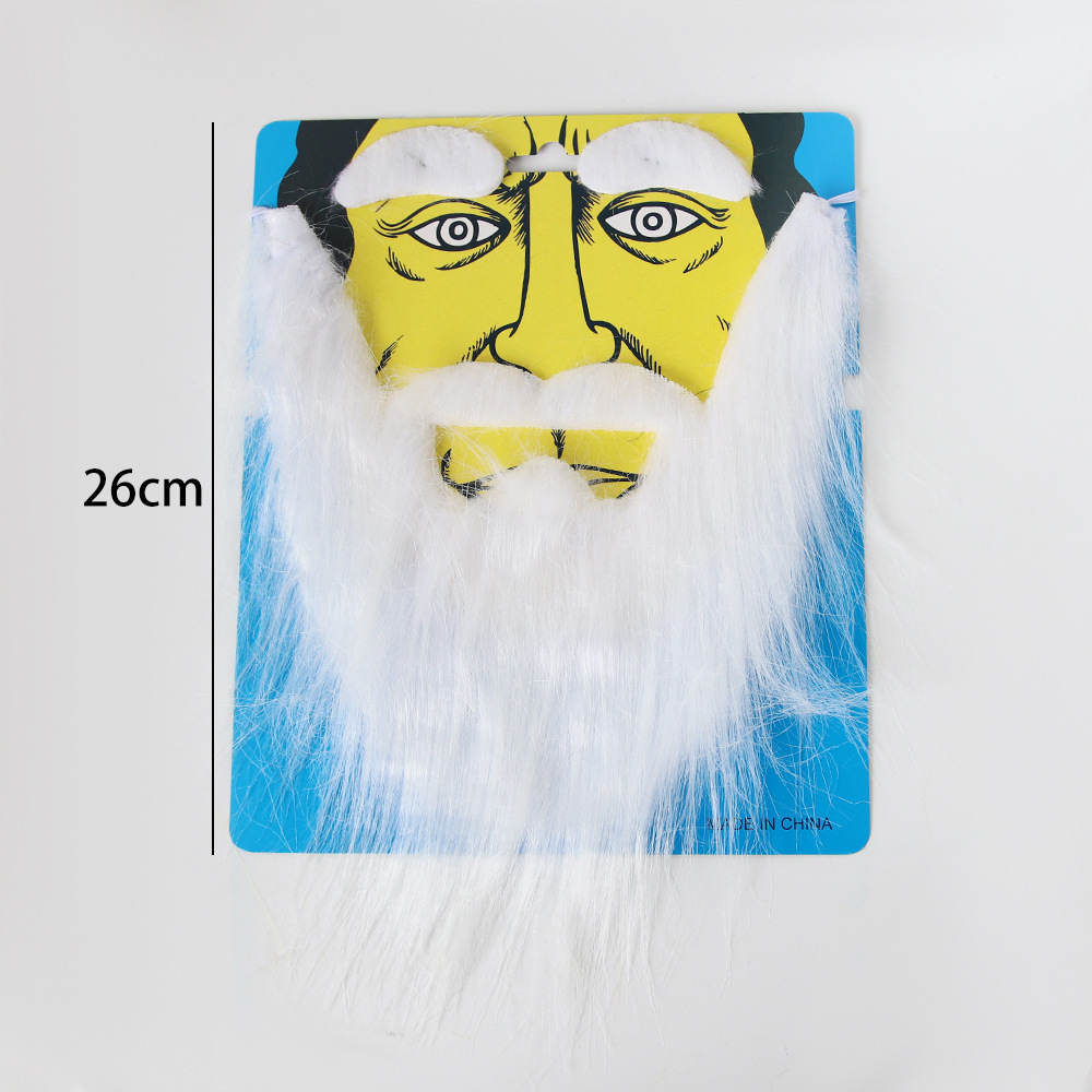 Sourcils blancs, barbe en forme de U