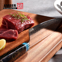 Couteau de cuisine professionnel haut de gamme en acier Damas cuivré à 37 couches, couteau de chef japonais en acier inoxydable à haute teneur en carbone, couteau utilitaire et trancheur