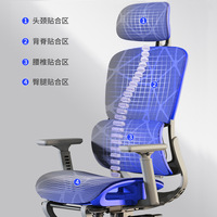 Chaise de bureau ergonomique moderne en contreplaqué et maille avec dossier à motif écossais et assise creuse pour la maison ou une utilisation prolongée à l'ordinateur ou pour l'apprentissage
