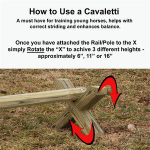 Kolay montaj 10ft ahşap Cavaletti Cut X sadece at boyama ve bakım gerektirmeden atlar - Product Image 5