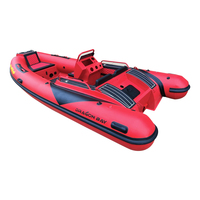 Pas cher 480 420 560 16ft Hypalon PVC Gonflable V Profond En Aluminium Coque Sport Nervure Bateau Avec Moteur