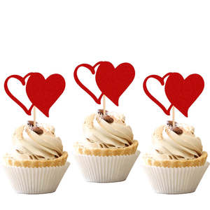 Decoración para Pastel de San Valentín JUXINDA, Adorno en Forma de Corazón con Bandera de <span class=keywords><strong>Bemine</strong></span>, Decoración para Hornear, Inserto para Pastel, Decoración para Bodas - Product Image 1