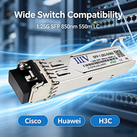 Módulo Óptico SFP 1.25G al por Mayor, 850nm MMF 550m Dúplex LC 1000BASE-SX Transceptor SFP DDM DOM para Centro de Datos