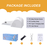 Berceau Électrique Automatique pour Bébé Facile à Installer, Balancelle Apaisante Rechargeable avec Bruit Blanc pour Poussette