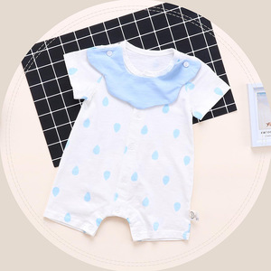 Custom Made New Born Baby Clothes Wholesale European Style Knit Infant Girl O-Neck Dot Rompers - Product Image 2