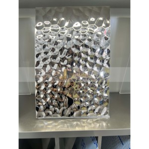 Plaque en acier inoxydable LL252 4x8 304 PVD, motif nid d'abeille convexe estampé, épaisseur personnalisée, panneaux muraux - Product Image 4