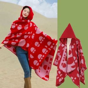 Poncho Mexicano de Invierno con Abertura Frontal, Bufandas y Chales de Cachemira Personalizados para Mujer, Manta Poncho con Capa - Product Image 2