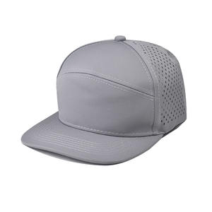 Casquette Snapback Hip Hop Personnalisée Imperméable 100% Polyester Vierge 6 Panneaux Broderie Personnalisée Chaînes Visière Plate Perforations Laser - Product Image 5