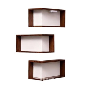 Wall Mounted Corner <b>Shelf</b> Multi Layer Display <b>Rack</b> For Figurines Solid Wood Home Use - Product Image 5