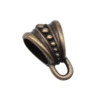 Perle de suspension à picots 16x10mm, grand trou, en alliage d'argent antique, support de pendentif pour bracelet à breloques européen