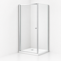 Cabine de douche carrée en verre sur mesure de 6 mm avec base 800x800-1000x1000x1950mm, vente en gros de cabines de douche pour salle de bain