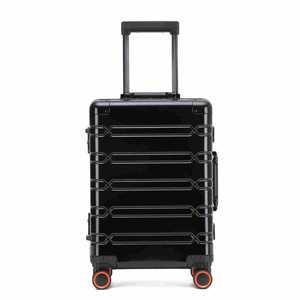All Aluminum Trolley Case 20 24 29 Inch Metal Suitcase <b>With</b> <b>Lock</b> Spinner <b>Wheels</b> For Business Travel Men Rose Gold - Product Image 5