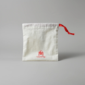 Glampkg Custom with Screen Print Logo OEM High Grade Jewelry Garment Shoes Gift Linen <b>Dust</b> <b>Bag</b> Drawstring <b>Bag</b> - Product Image 5