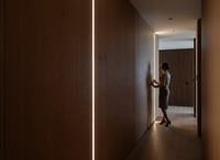 Profilé LED en aluminium pour panneau rainuré WPC, panneau mural intérieur, éclairage résidentiel de luxe YB3004-24-1
