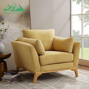 Set Sofa Kain Nordic Simple 1+2+3 Dudukan, Sandaran Tangan Kayu Solid dengan Bantal Empuk yang Nyaman - Product Image 6