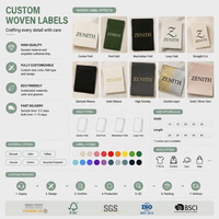 Étiquettes de vêtements personnalisées pour les créateurs de boutiques, étiquettes en tissu personnalisées avec un design raffiné, étiquettes à coudre pour la marque, pour la mode