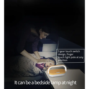 Ánh Sáng Ban Đêm Ấm Áp 360 Âm Bass Mạnh Mẽ 5000MAh Bt 5.0 LED Bảng Bàn Đèn Với Qi Sạc Không Dây 10W 3 Trong 1 Loa Không Dây - Product Image 6