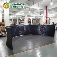Structures suspendues personnalisées pour stands d'exposition, enseignes suspendues circulaires en tissu imprimé, bannières de plafond pour salons professionnels, Sky Tube Recycle