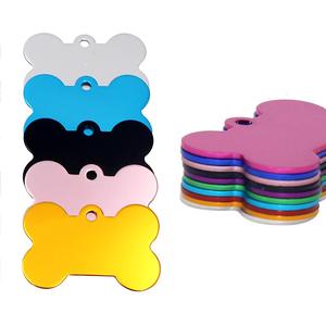 Colorful Blank Engravable Stainless Steel Bone Shaped <b>Dogs</b> ID Tags Personalized Pet Collar Name Tags for <b>Dogs</b> - Product Image 1