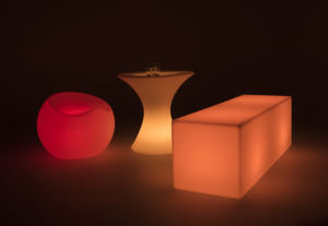 Tabouret de bar rectangulaire, lumière LED changeante de couleur, éclairage KTV, banc long RGB pour événements - Product Image 3