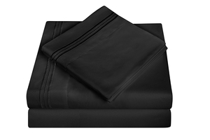 Redsun-<span class=keywords><strong>Drap</strong></span>-<span class=keywords><strong>housse</strong></span> d'été <span class=keywords><strong>noir</strong></span> king Size avec poches profondes 16" - Product Image 4
