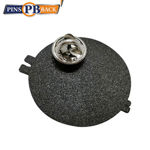 Hard enamel pins with glitter - 2" hard enamel lapel pins silver plated customized - Product Image 3