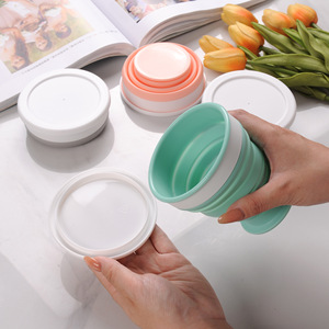 High Quality Eco-Friendly Silicone <strong>Collapsible</strong> Retractable Foldable Direct Drinking <strong>Cup</strong> for Travel and Camping - Product Image 2