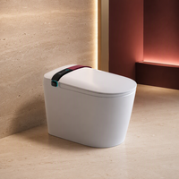 Toilette bidet électrique allongée intelligente avec chasse d'eau automatique, télécommande, siège chauffant et raccordement S-Trap/P-Trap