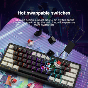 AG61 61 Keys Wired Hot-swap Switch ABS Plastic Keycaps RGB Anti-Ghosting <b>USB</b> Type-C Gaming Mechanical <b>Keyboard</b> for Laptop AG61 6 - Product Image 5