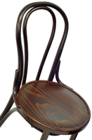 Chaise de Salle à Manger Vintage Antique en Bois Courbé Tabouret de Bar en Hêtre Brun Noyer/Noir Teinté