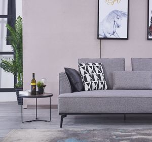 Cómodo juego de sofá de tela en forma de <span class=keywords><strong>L</strong></span> gris resistente a la suciedad, sofá Modular seccional para sala de estar para interior con tela moderna - Product Image 4