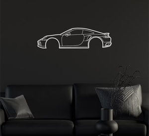 Metal Wall Art Garage Car Wall Decor Automotive Classic Car Gift Decor Of 2019 P 911 Carrera Silhouette Car - Product Image 6