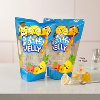 Sachet d'emballage PE personnalisé avec logo, résistant à l'humidité, thermoscellable, pour snacks et aliments en gelée