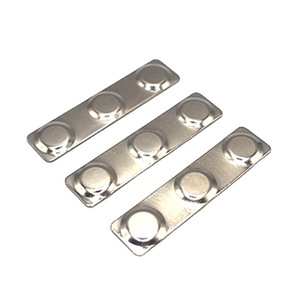 Hechi Opaque Magnetic <b>Name</b> <b>Tag</b> Stainless Steel 60x14x1.0mm Three Hole Badge Holder for Mechanical Audio Medical Equipment - Product Image 4
