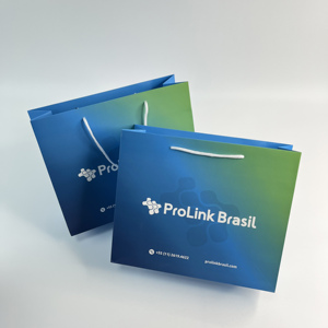 Custom Gradient Paper Bags with Logo - Branded Shopping Bags for Business & Events 230g Coated Paper <b>Handbag</b> for <b>Small</b> Business - Product Image 1
