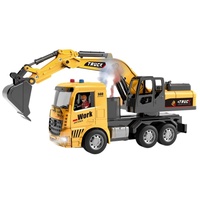 Camion excavateur RC 6 canaux EPT avec pulvérisation, lumière et son, échelle 1:20, véhicule de construction télécommandé pour enfants