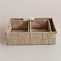 Bracelet en Nylon Tissé Panier Conteneur Organisateur De Table Ensemble Panier De Rangement pour Organisateur D'étagère
